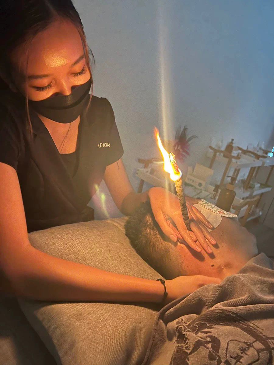 Ear candle treatment at Angie Earspa